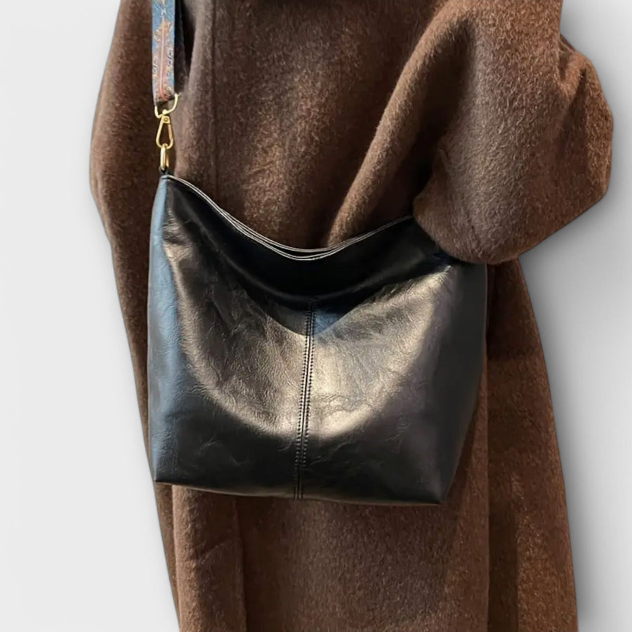 WOMEN'S SLOUCHY HOBO SHOULDER BAG WITH STATEMENT STRAP - Zarino Newstyle