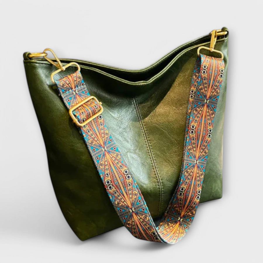 WOMEN'S SLOUCHY HOBO SHOULDER BAG WITH STATEMENT STRAP - Zarino Newstyle