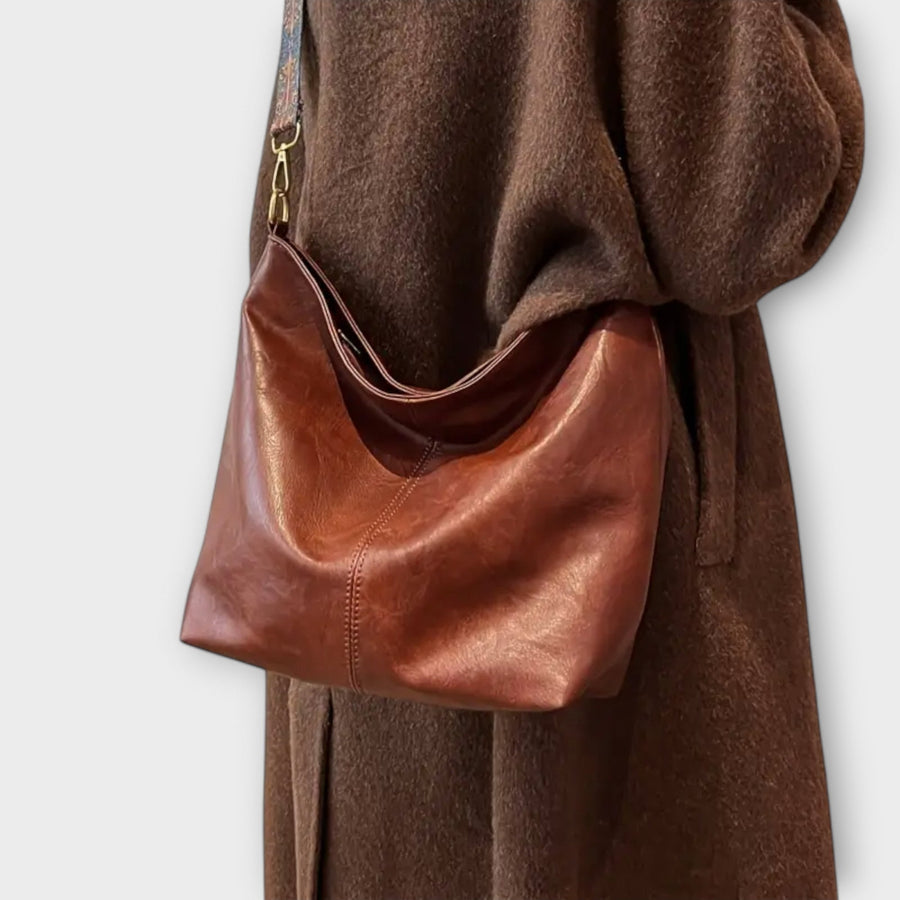 WOMEN'S SLOUCHY HOBO SHOULDER BAG WITH STATEMENT STRAP - Zarino Newstyle