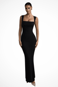 WOMEN'S SQUARE NECK BODYCON MAXI DRESS - Zarino Newstyle