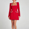 WOMEN'S SQUARE NECK MINI DRESS - Zarino Newstyle