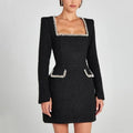 WOMEN'S SQUARE NECK MINI DRESS - Zarino Newstyle
