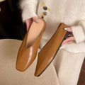WOMEN'S SQUARE TOE SLIP - ON FLAT LOAFERS - Zarino Newstyle
