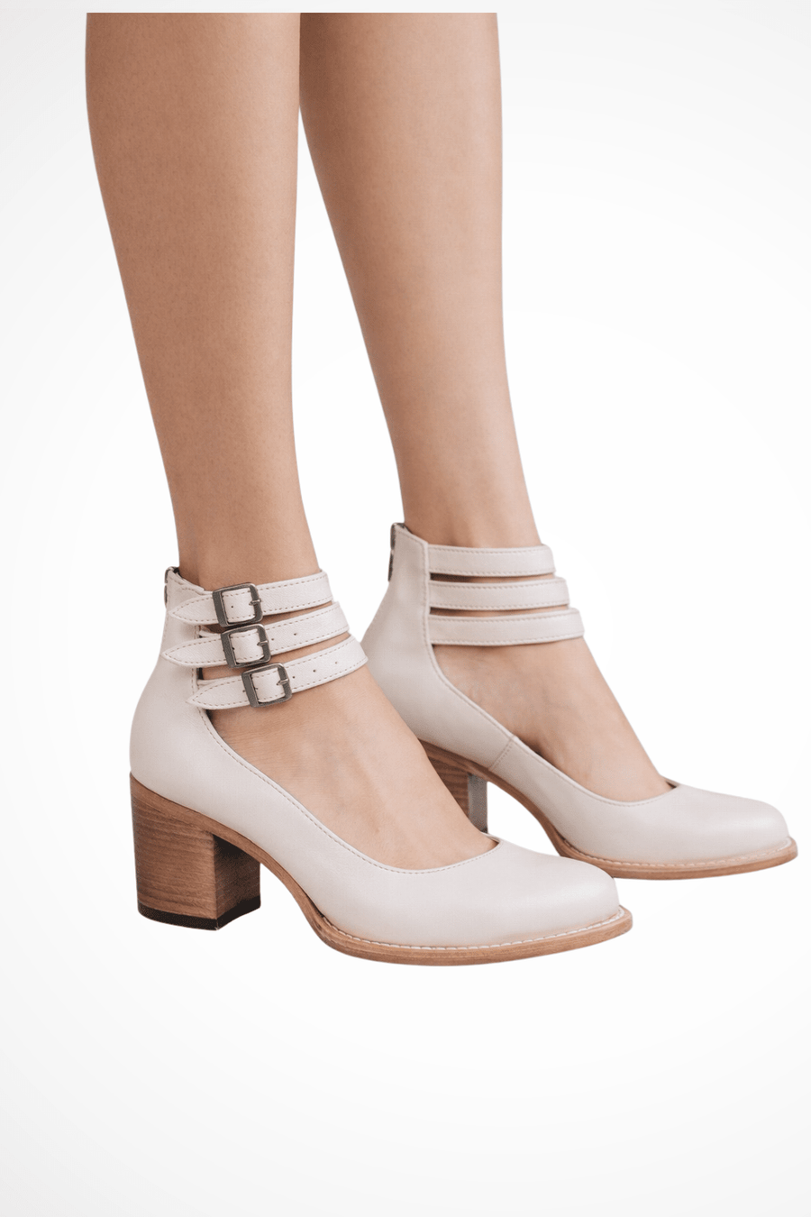 WOMEN'S STRAPPY BLOCK HEEL ANKLE BOOTS - Zarino Newstyle