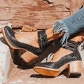 WOMEN'S STRAPPY BLOCK HEEL ANKLE BOOTS - Zarino Newstyle