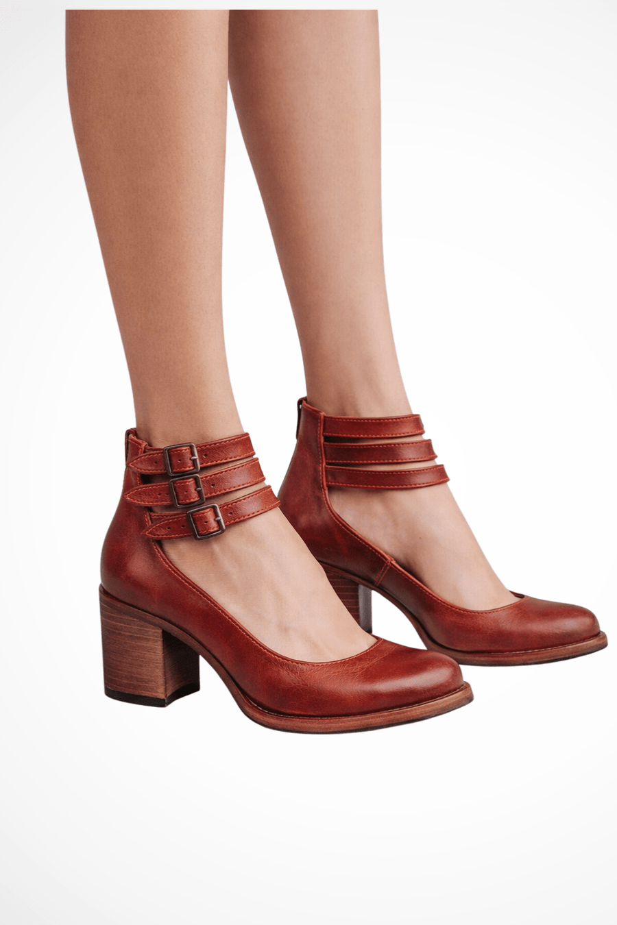 WOMEN'S STRAPPY BLOCK HEEL ANKLE BOOTS - Zarino Newstyle