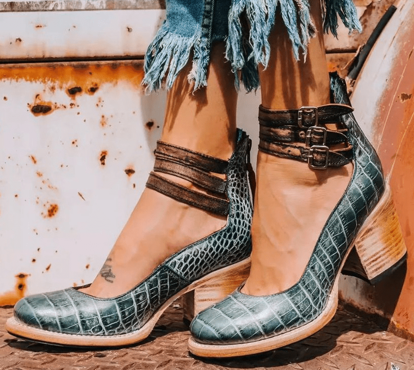 WOMEN'S STRAPPY BLOCK HEEL ANKLE BOOTS - Zarino Newstyle