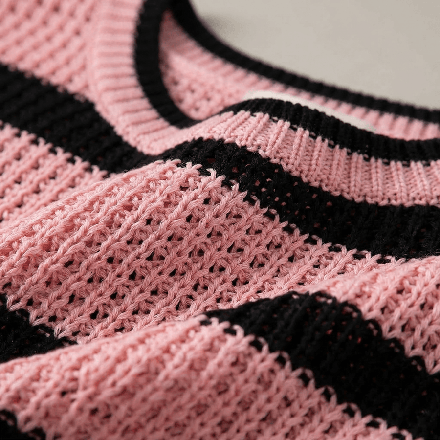 WOMEN'S STRIPED KNIT SUMMER TOP - Zarino Newstyle