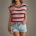 WOMEN'S STRIPED KNIT SUMMER TOP - Zarino Newstyle