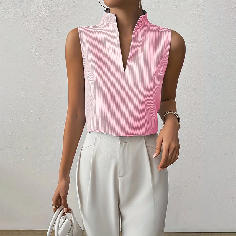 WOMEN'S STRIPED SLEEVELESS SUMMER TOP - Zarino Newstyle