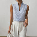 WOMEN'S STRIPED SLEEVELESS SUMMER TOP - Zarino Newstyle