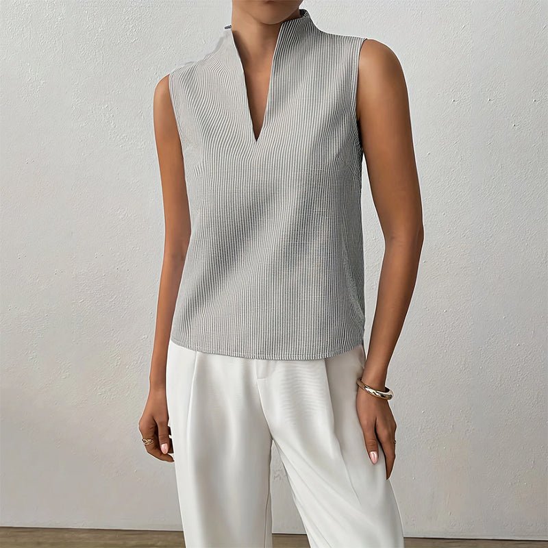 WOMEN'S STRIPED SLEEVELESS SUMMER TOP - Zarino Newstyle