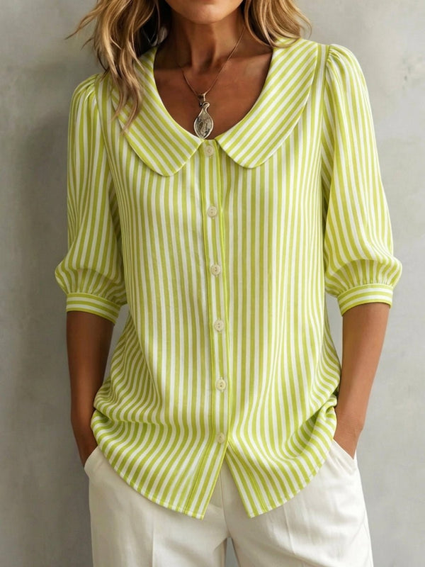 WOMEN'S STRIPED SUMMER BLOUSE
