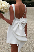 WOMEN'S STRUCTURED BOW BACK SUMMER MINI DRESS - Zarino Newstyle