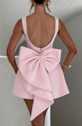 WOMEN'S STRUCTURED BOW BACK SUMMER MINI DRESS - Zarino Newstyle