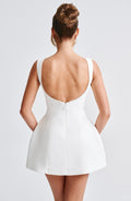 WOMEN'S STRUCTURED BOW BACK SUMMER MINI DRESS - Zarino Newstyle
