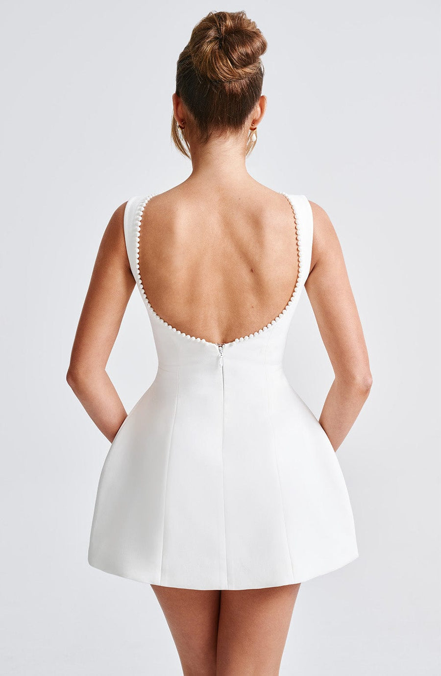 WOMEN'S STRUCTURED BOW BACK SUMMER MINI DRESS - Zarino Newstyle