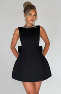 WOMEN'S STRUCTURED BOW BACK SUMMER MINI DRESS - Zarino Newstyle