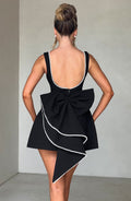 WOMEN'S STRUCTURED BOW BACK SUMMER MINI DRESS - Zarino Newstyle
