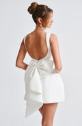 WOMEN'S STRUCTURED BOW BACK SUMMER MINI DRESS - Zarino Newstyle