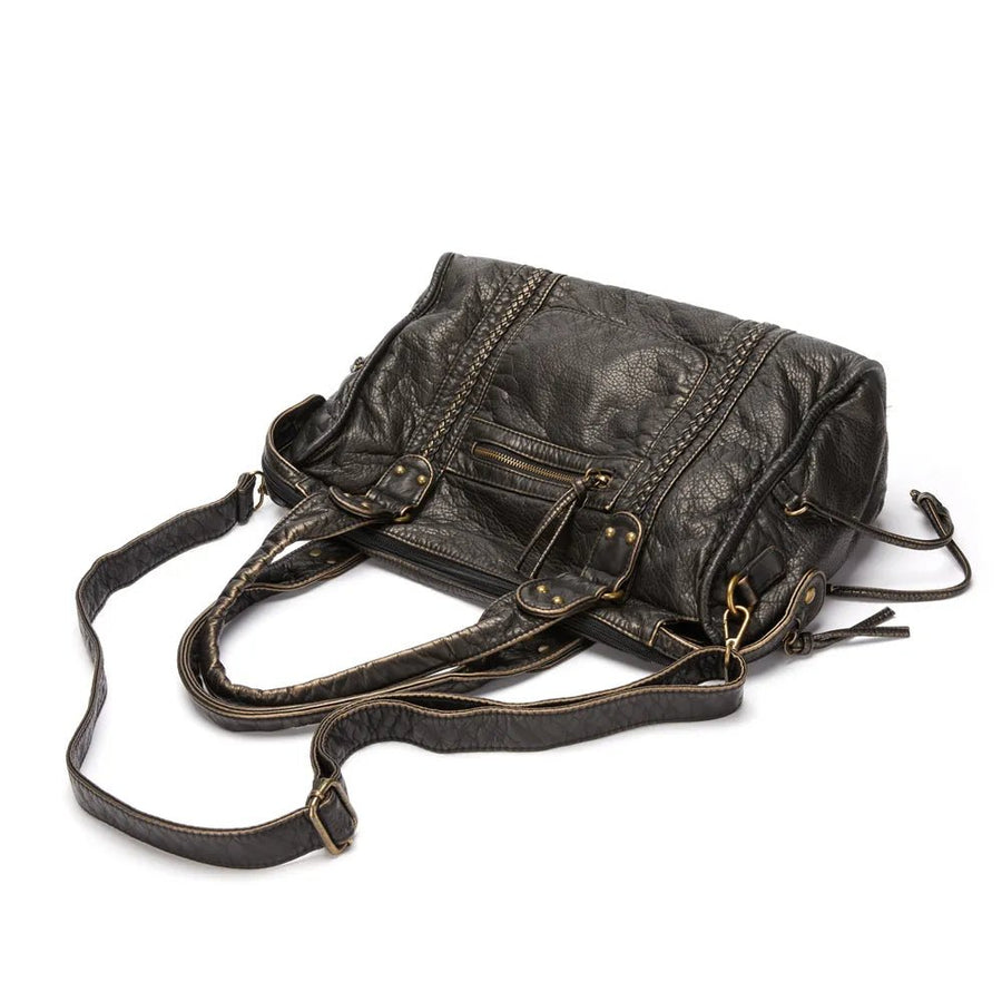WOMEN'S STRUCTURED LEATHER CROSSBODY MESSENGER BAG - Zarino Newstyle