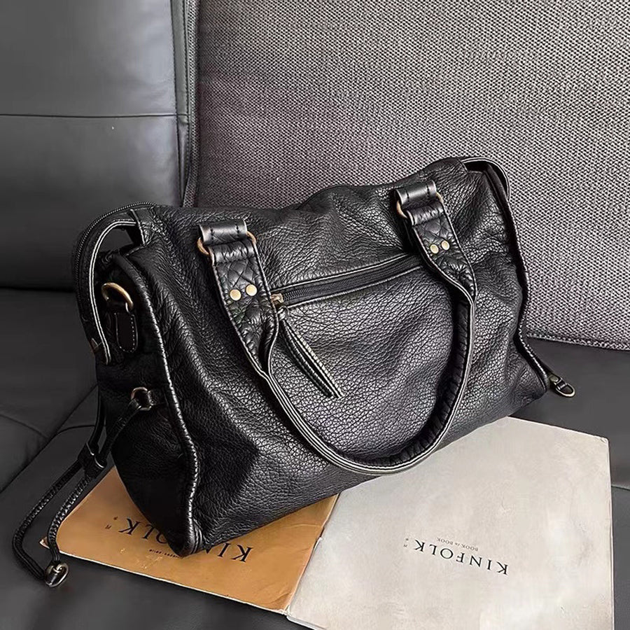 WOMEN'S STRUCTURED LEATHER CROSSBODY MESSENGER BAG - Zarino Newstyle