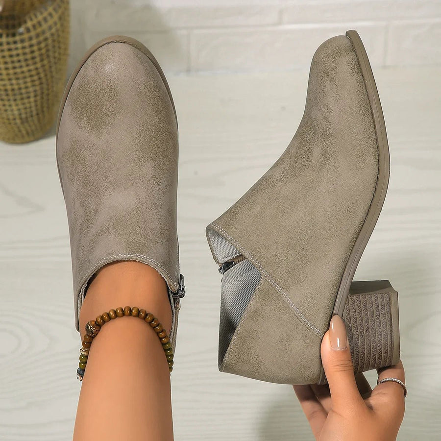 WOMEN'S SUEDE ANKLE BOOTS - Zarino Newstyle