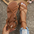 WOMEN'S SUMMER ANKLE STRAP FLAT SANDALS - Zarino Newstyle
