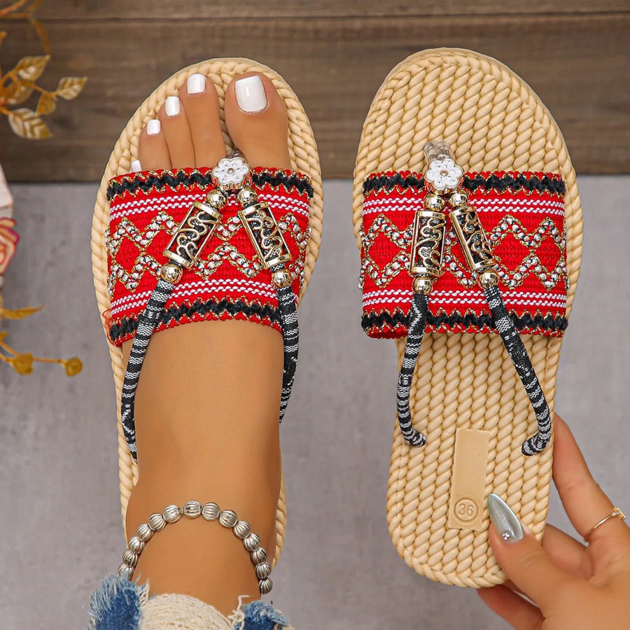 WOMEN'S SUMMER BOHO SLIP - ON FLAT SANDALS - Zarino Newstyle