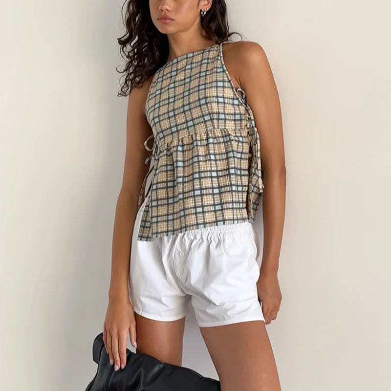 WOMEN'S SUMMER BOW TIE TANK TOP - Zarino Newstyle
