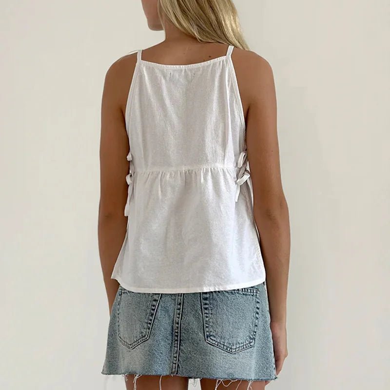 WOMEN'S SUMMER BOW TIE TANK TOP - Zarino Newstyle