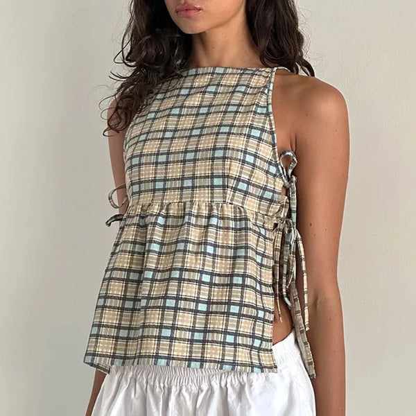 WOMEN'S SUMMER BOW TIE TANK TOP - Zarino Newstyle