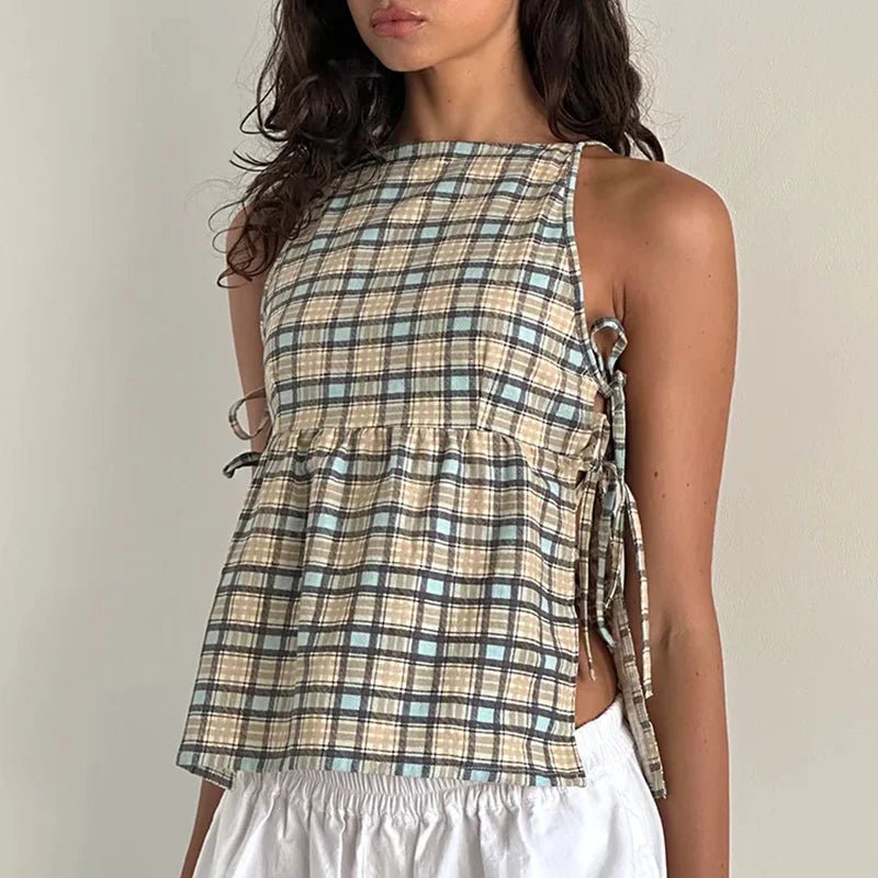 WOMEN'S SUMMER BOW TIE TANK TOP - Zarino Newstyle