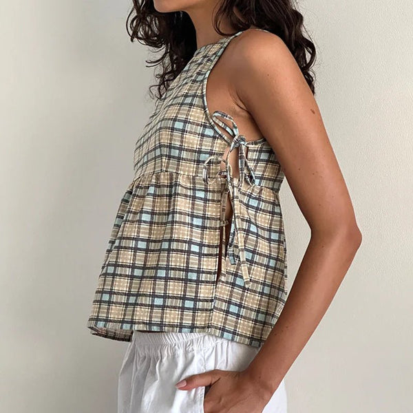 WOMEN'S SUMMER BOW TIE TANK TOP
