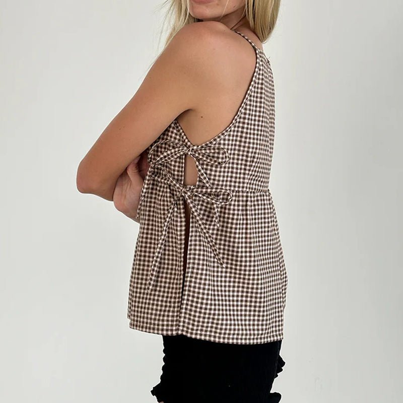 WOMEN'S SUMMER BOW TIE TANK TOP - Zarino Newstyle