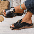 WOMEN'S SUMMER BUCKLE FLAT SANDALS - Zarino Newstyle