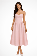 WOMEN'S SUMMER CORSET BODICE A - LINE MIDI DRESS - Zarino Newstyle