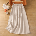 WOMEN'S SUMMER ELASTIC WAIST MIDI SKIRT - Zarino Newstyle