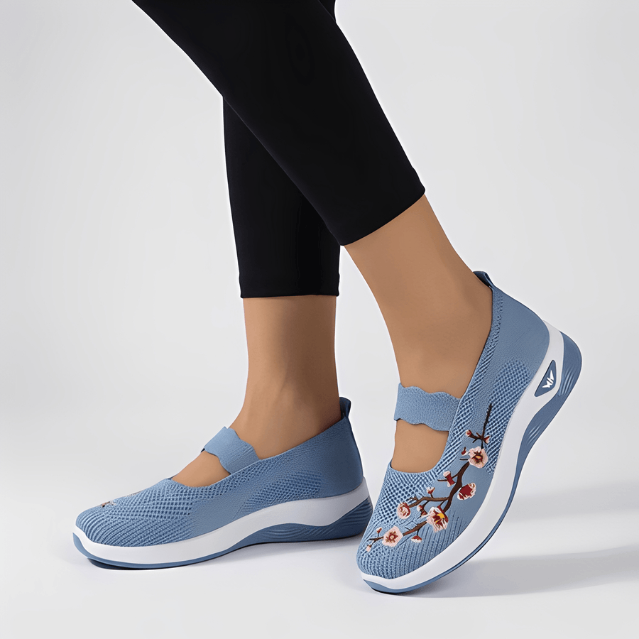 WOMEN'S SUMMER FLORAL EMBROIDERED SLIP - ON SNEAKERS - Zarino Newstyle