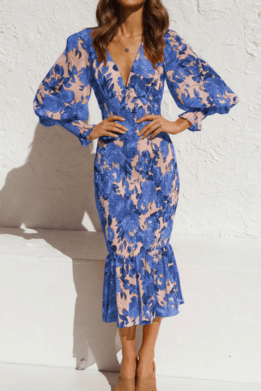 WOMEN'S SUMMER FLORAL MIDI DRESS - Zarino Newstyle