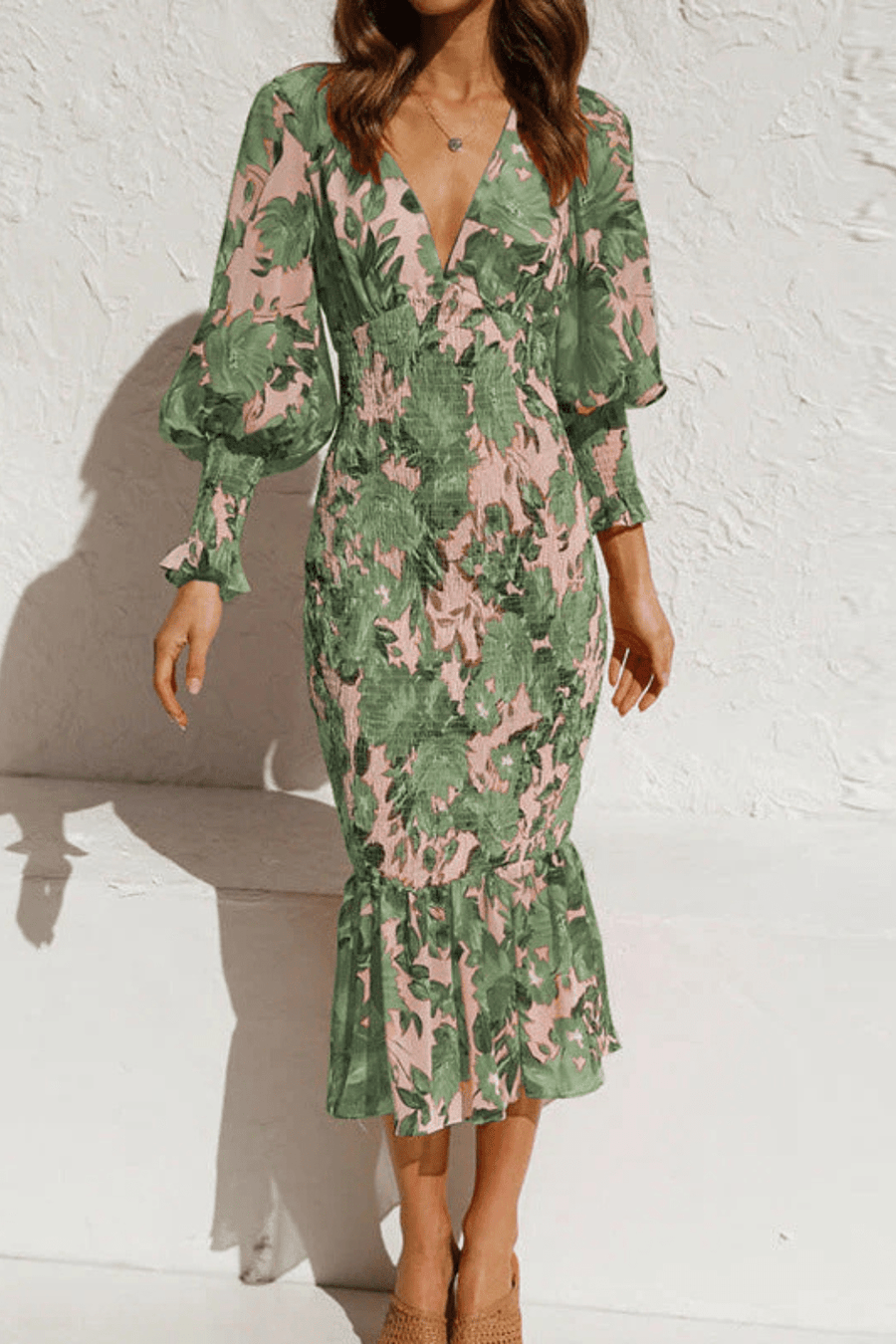 WOMEN'S SUMMER FLORAL MIDI DRESS - Zarino Newstyle