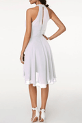 WOMEN'S SUMMER HALTER NECK TIERED RUFFLE MINI DRESS - Zarino Newstyle