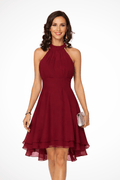 WOMEN'S SUMMER HALTER NECK TIERED RUFFLE MINI DRESS - Zarino Newstyle