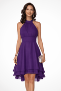 WOMEN'S SUMMER HALTER NECK TIERED RUFFLE MINI DRESS - Zarino Newstyle