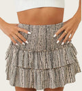 WOMEN'S SUMMER LAYERED RUFFLE MINI SKIRT - Zarino Newstyle