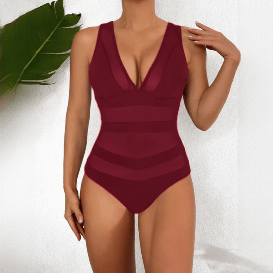 WOMEN'S SUMMER MESH PANEL ONE PIECE SWIMSUIT - Zarino Newstyle