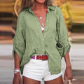 WOMEN'S SUMMER OVERSIZED BUTTON DOWN SHIRT - Zarino Newstyle
