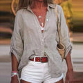 WOMEN'S SUMMER OVERSIZED BUTTON DOWN SHIRT - Zarino Newstyle