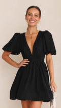 WOMEN'S SUMMER PUFF SLEEVE MINI DRESS - Zarino Newstyle