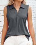 WOMEN'S SUMMER SLEEVELESS POLO TOP - Zarino Newstyle
